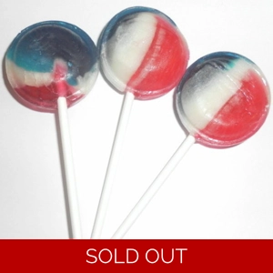 Great British Mix Dobsons Ryburn White Red & Blue Mega Lollies